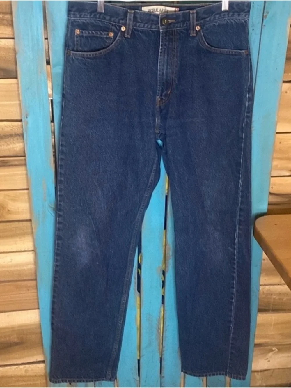 Levi’s 505 regular fit straight jeans size 35x36 (tag says 36x36)